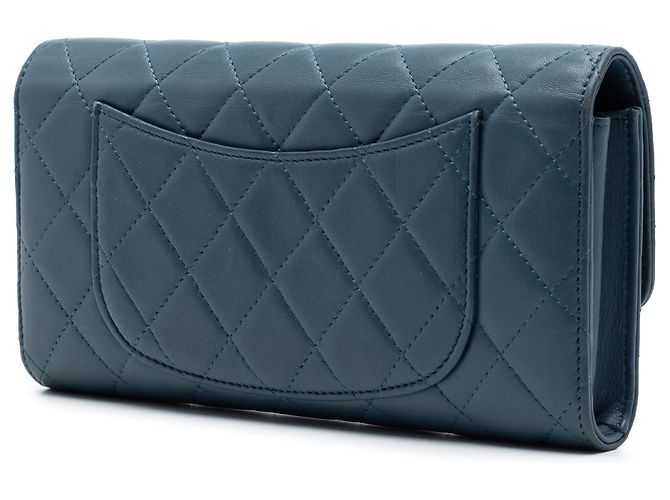 Cartera Chanel Blue CC Lambskin Classic Long Flap Azul - vista 2