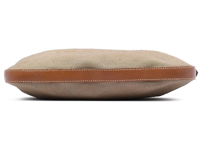 Borsa a tracolla Prada in tela beige Canapa con logo - vista 3
