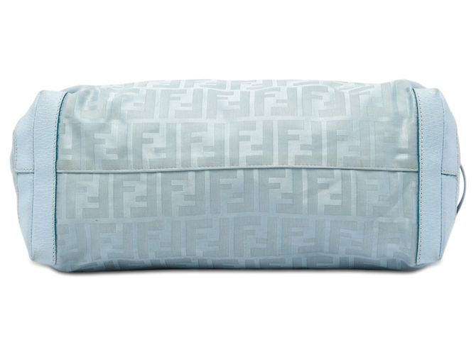 Tote Fendi Blue Zucca Nylon Zip Code Blu chiaro - vista 3