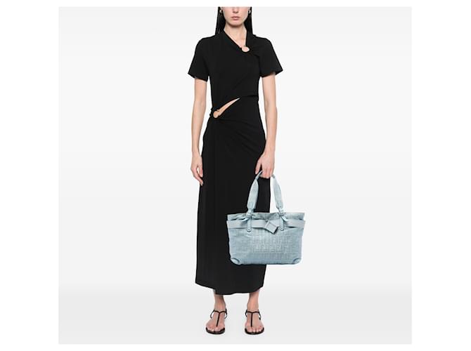 Tote Fendi Blue Zucca Nylon Zip Code Blu chiaro - vista 5