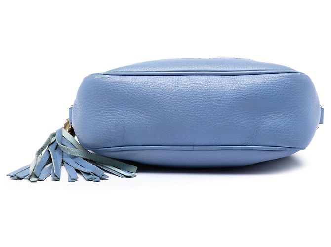 Gucci Borsa a tracolla Soho Disco in pelle di vitello blu - vista 3