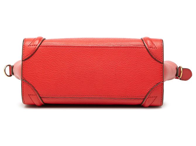 Céline Celine Nano Bicolor Leder Luggage Tote in Rot - Ansicht 3