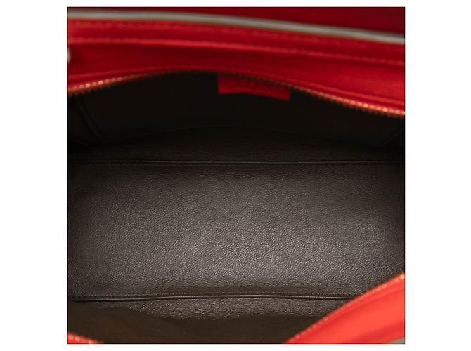 Céline Celine Nano Bicolor Leder Luggage Tote in Rot - Ansicht 4