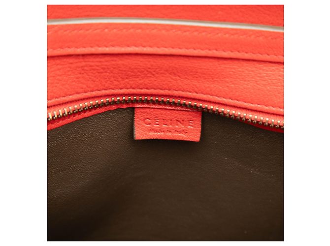 Céline Celine Nano Bicolor Leder Luggage Tote in Rot - Ansicht 5