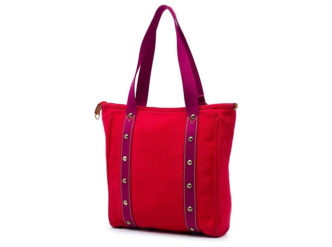 Tote Louis Vuitton Red Antigua Cabas MM Rosso - vista 2