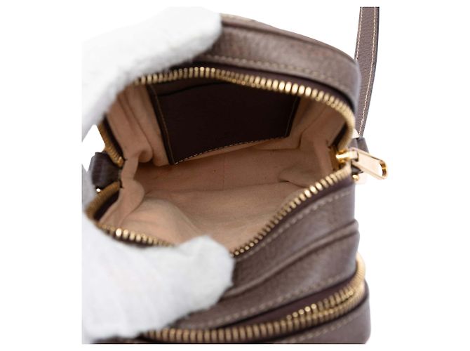 Gucci Beige GG Supreme Web Ophidia Double Zip Crossbody - vista 5
