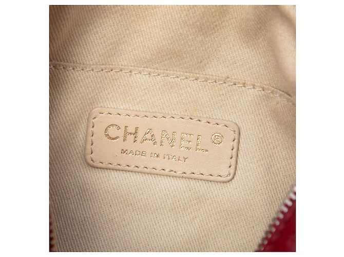 Borsa Camera Chanel Red CC in jersey e pelle di agnello con effetto squame Rosso Bordò - vista 5