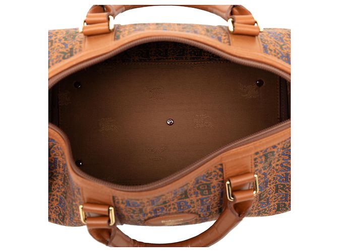 Borsa Boston in tela con logo stampato marrone Burberry - vista 4