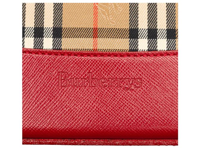Borsa a Spalla in Tela Burberry Beige Haymarket Check - vista 5
