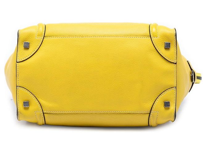 Céline Celine Yellow Mini Kalbsleder Luggage Tote Gelb - Ansicht 3