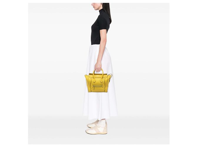 Céline Celine Yellow Mini Kalbsleder Luggage Tote Gelb - Ansicht 6