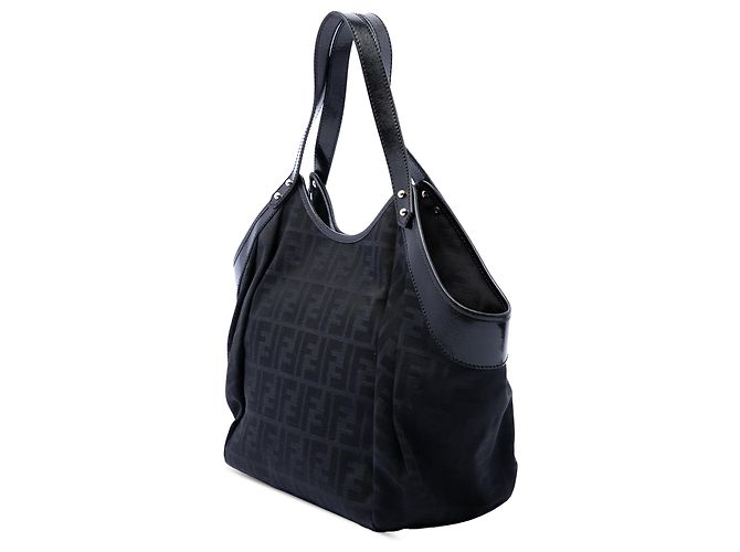 Fendi Black Zucca Canvas Chef Tote Schwarz - Ansicht 2