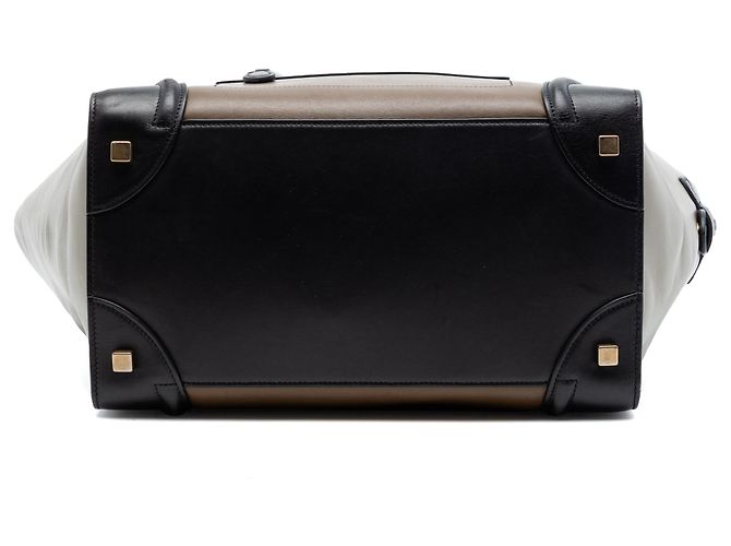 Céline Celine Brown Mini Tricolor Kalbsleder Luggage Tote Braun - Ansicht 3