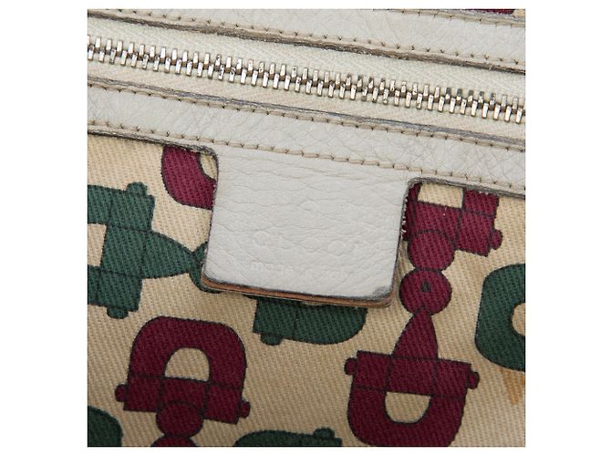 Borsa Tote Gucci bianca grande Guccissima Positano Bianco Bianco sporco - vista 5