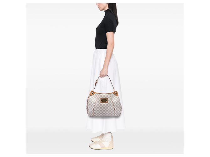 Louis Vuitton White Damier Azur Galliera PM Bianco - vista 6