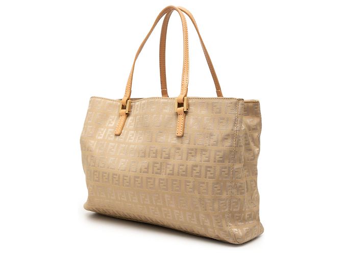 Fendi Beige Zucchino Canvas Shopping Tote - Ansicht 2