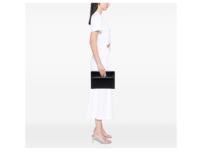 Louis Vuitton Triple Pochette Alpha in Damier Graphite nero - vista 6