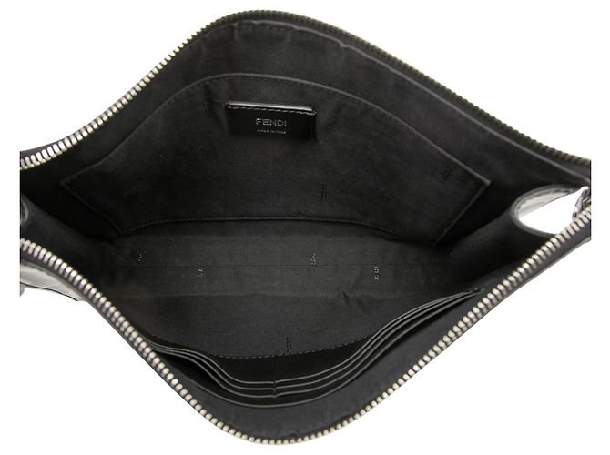 Clutch Fendi Black FF 1974 Nylon Camouflage Nero - vista 4