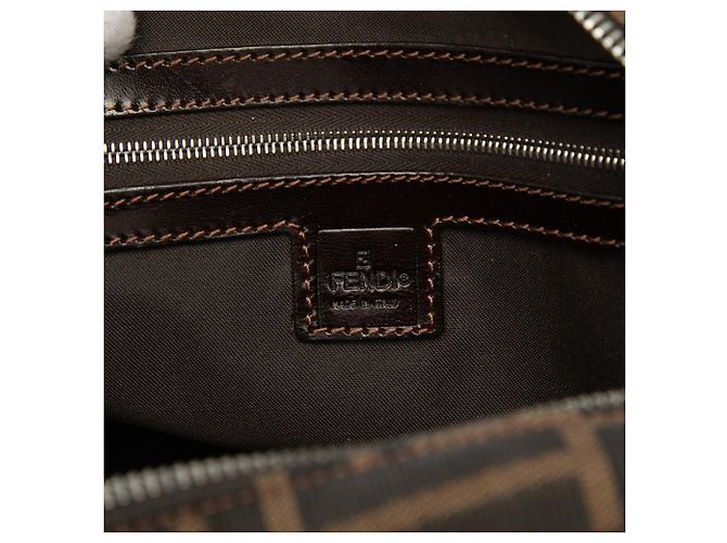 Borsa Fendi in tela Zucca marrone - vista 5