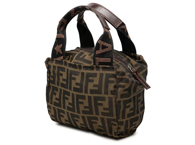 Fendi Mini Zucca Canvas Handtasche in Braun - Ansicht 2
