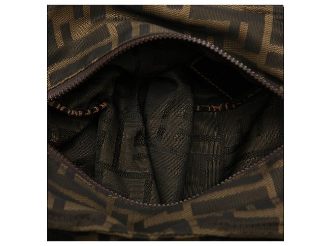 Fendi Mini Zucca Canvas Handtasche in Braun - Ansicht 4