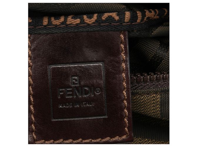 Fendi Mini Zucca Canvas Handtasche in Braun - Ansicht 5
