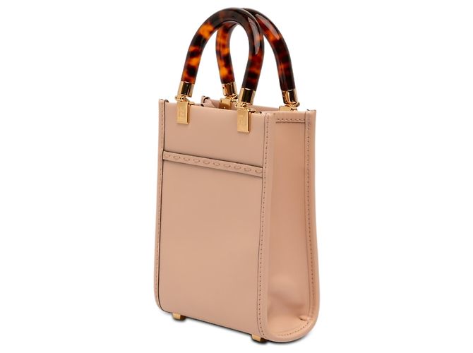 Borsa Fendi Pink Mini Leather Sunshine Shopper Rosa - vista 2