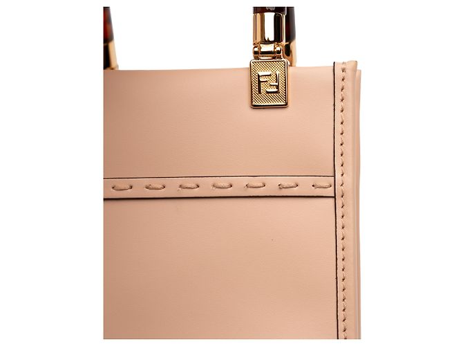 Borsa Fendi Pink Mini Leather Sunshine Shopper Rosa - vista 8