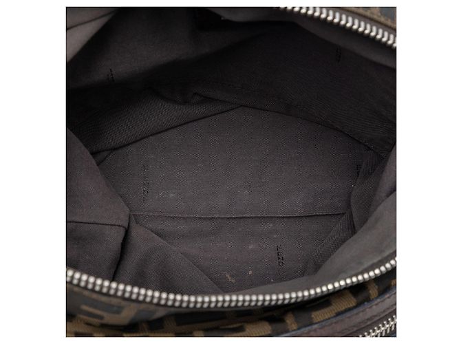 Fendi Marrone Zucca Canvas Crossbody - vista 4