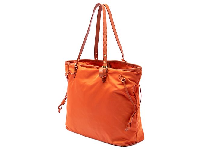 Prada Orange Saffiano Trimmed Tessuto Tote - Ansicht 2