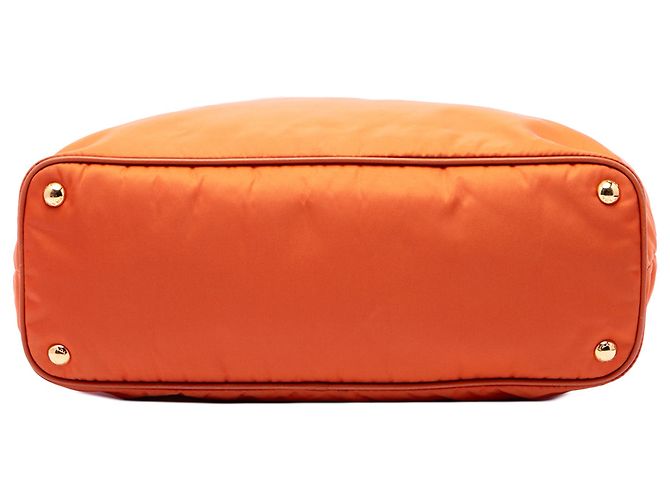 Prada Orange Saffiano Trimmed Tessuto Tote - Ansicht 3