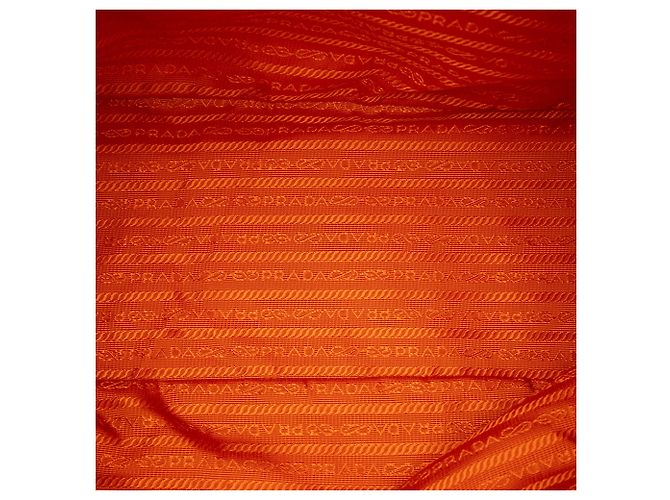 Prada Orange Saffiano Trimmed Tessuto Tote - Ansicht 4