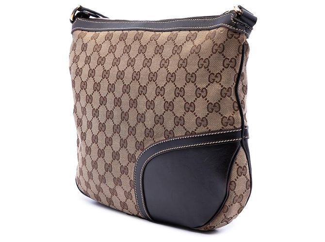 Gucci Beige GG Canvas Horsebit Web Crossbody - vista 2
