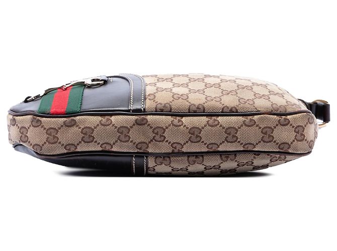 Gucci Beige GG Canvas Horsebit Web Crossbody - vista 3