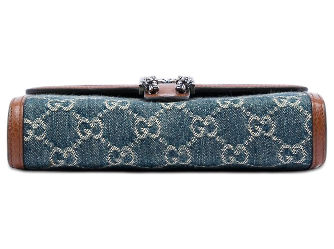 Portafoglio con catena Dionysus in denim GG blu Gucci - vista 3