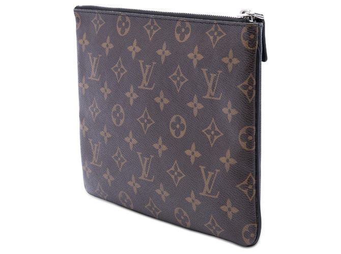 Louis Vuitton Pochette Plate MM Marrone Monogram - vista 2
