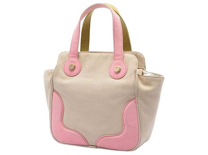 Borsa Chanel Brown CC Canvas Marshmallow Marrone Beige - vista 2