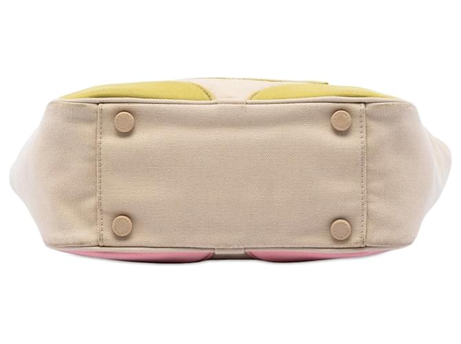 Borsa Chanel Brown CC Canvas Marshmallow Marrone Beige - vista 3