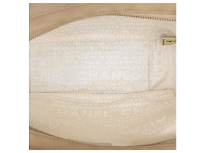 Borsa Chanel Brown CC Canvas Marshmallow Marrone Beige - vista 4