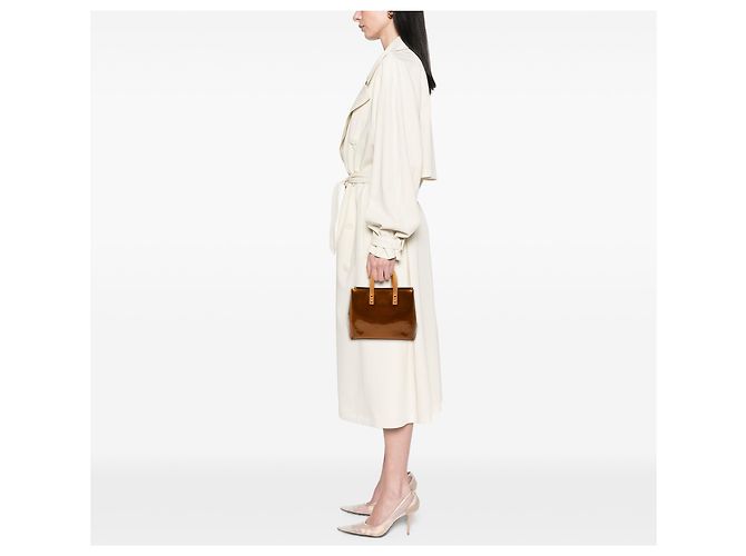 Louis Vuitton Marrone Monogram Vernis Reade PM Bronzo - vista 7