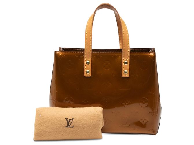 Louis Vuitton Marrone Monogram Vernis Reade PM Bronzo - vista 8