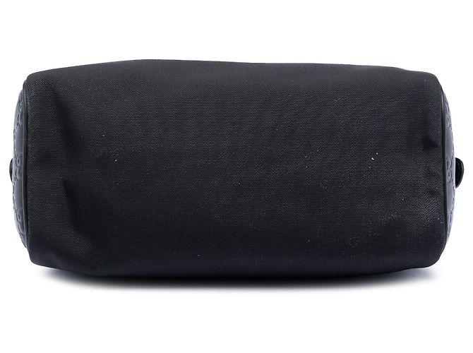 Clutch in nylon nero con bordatura Guccissima Gucci - vista 3