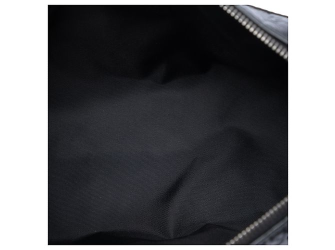 Clutch in nylon nero con bordatura Guccissima Gucci - vista 4