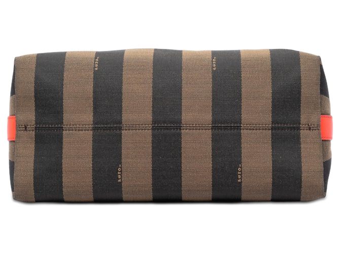 Borsa a tracolla Fendi in tela Pequin marrone - vista 3