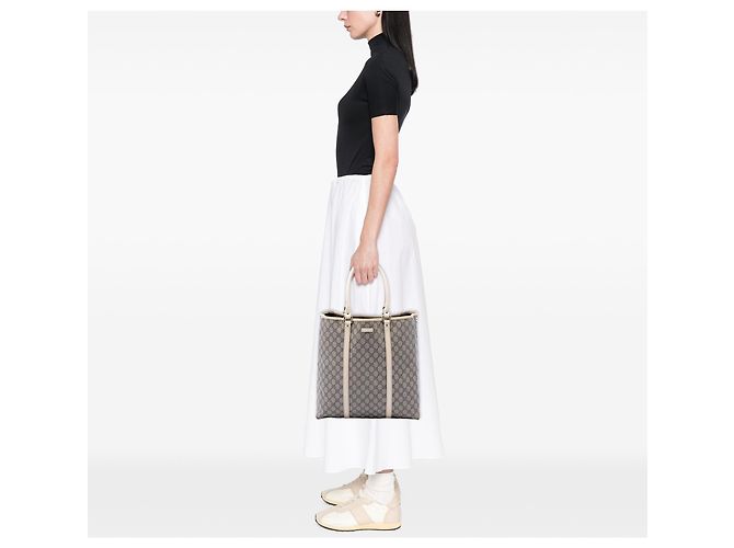 Tote verticale Gucci Beige GG Supreme Joy - vista 6