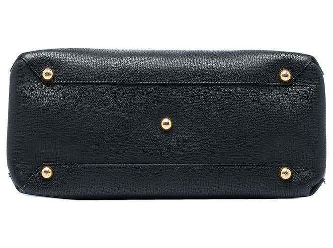 Borsa a tracolla Burberry Black Medium in pelle e House Check - vista 3
