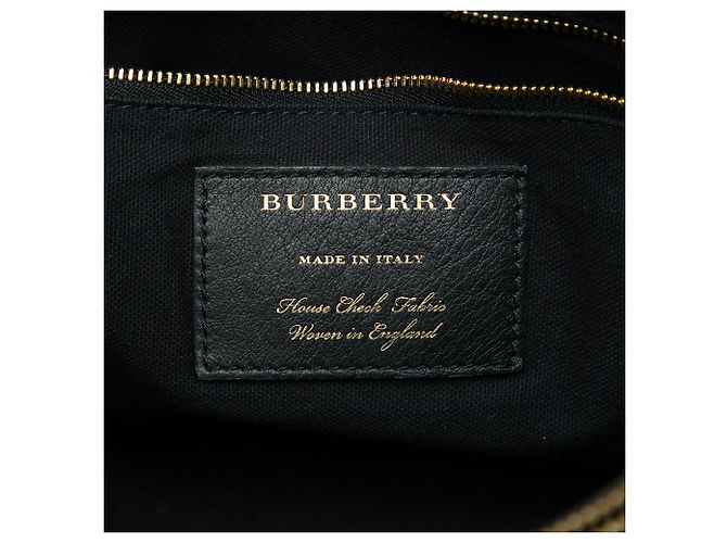 Borsa a tracolla Burberry Black Medium in pelle e House Check - vista 5