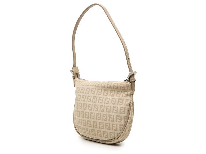 Fendi Borsa Hobo in tela Zucchino beige - vista 2