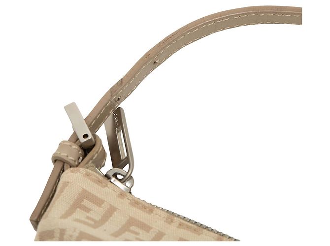 Fendi Borsa Hobo in tela Zucchino beige - vista 6