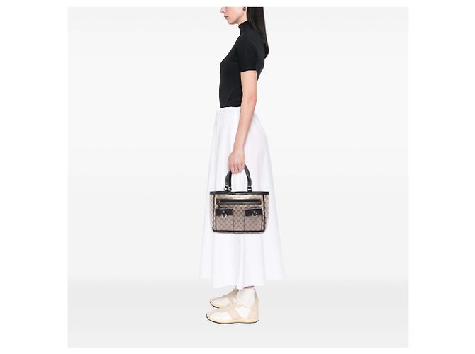 Tote Abbey GG Crystal D Ring beige Gucci - vue 6